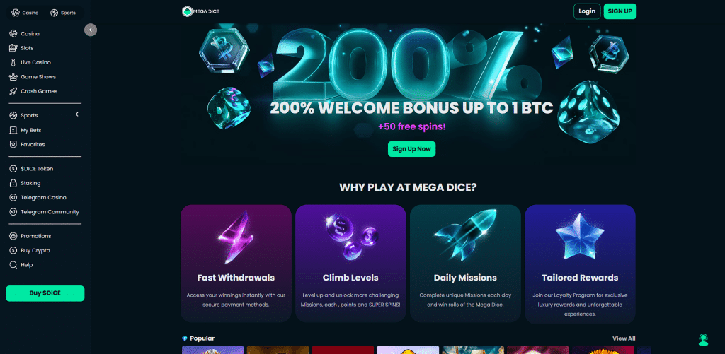 Mega Dice - Montana Online Casinos